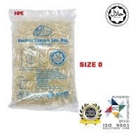 Kapsul Kosong HALAL Size 0 (1000pcs) / Nashmir Empty Gelatin Capsule / Empty Capsule