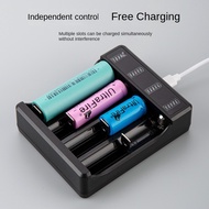 18650 Fast Charger 4.2V Lithium Battery 4 Slot Strong Light Flashlight Intelligent Charge for 14500 26650 18650