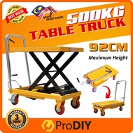 500kg Heavy Duty Trolley Troli Barang Hydraulic Trolley Tool Trolley Troli Manual Lift Table Truck T