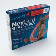 NexGard Spectra Flea, Tick and Heartworm Prevention for X-Large Dogs 30-60kg (66-132lbs), 3 Chews