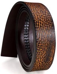 Barry Wang Ratchet Belt Men,1 3/8" Leather Strap Slide Adjustable,Mens Belts for Jeans Golf Dress Ca