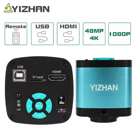 YIZHAN 48MP HDMI USB 1080P 60FPS 4K 4800W Industrial Electronic Digital Video Microscope Camera Magn