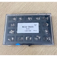 Box of orthodontic bands with enough numbers - Box of 80 with enough bands