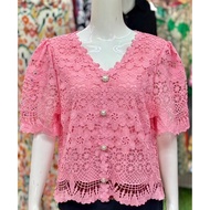 Lace Knitted Front Button Size 44 Inches