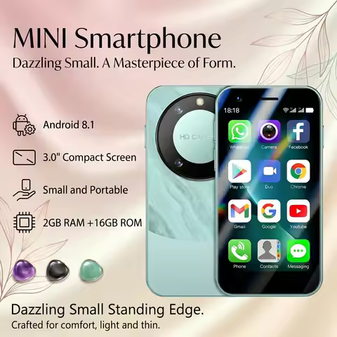 3.0-inch smartphone, 3G network, 2GB RAM + 16GB storage, with Play Store, WiFi 2000mAh , ultra-small