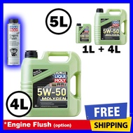 Liqui Moly Fully Synthetic Molygen 5W-50 Engine Oil (5W50 4L/1L+4L)+Oil Filter (Optional)