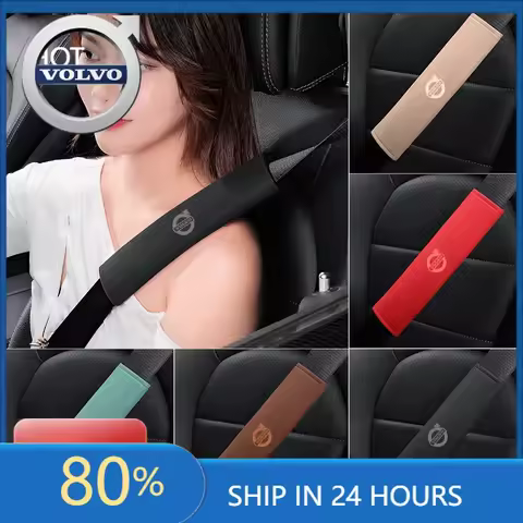 For Volvo Xc60 Xc90 V40 V60 Emblems 2026 New For Volvo 2Pcs Car Safety Belt Shoulder Cover Seatbelt