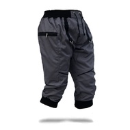 KATUN Jogger pants 3/4 adult men's jogger cotton zipper dark grey 3/4 pants men