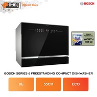 Bosch Serie 6 Freestanding Compact Dishwasher 55cm Black SKS68BB008 ExtraDry EcoSilence BOS024 Pencu