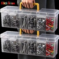 Multi Dividers Screw Nut Gadgets Storage Box - Durable Transparent Handheld Industry Gardening Toolb