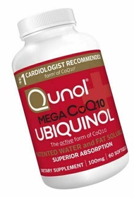 Qunol Mega CoQ10 Ubiquinol 100 mg 60 Softgels