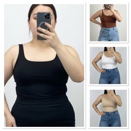 2PCS L-XL FYVIE FOAMED TOP CASUAL TOPS PLAIN BUILT-IN PAD GENTLE LONG LASTING RANDOM COLOR