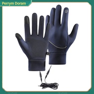 Heating Cycling Gloves Fleece Lined Heated Gloves Usb Heated Gloves for Men Women Fleece Lined Winte