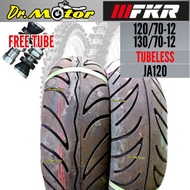 FKR JA120 TYRE 12 Tubeless Tayar(FREE TUBELESS VALVE) 120/70-12 130/70-12 Tayar Scooter Elit Benelli