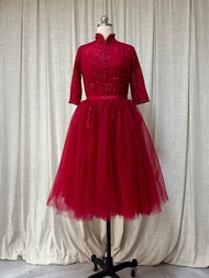 Jh001 Short in Size Clearance Evening Gown Bridal Evening Gown Banquet Marriage Dress for Returning