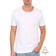 WHITE T-SHIRT/ T-SHIRT PUTIH /COTTON PLAIN WHITE SHORT SLEEVE T SHIRT SWAN BRAND 406 PAGODA GARUDA V806