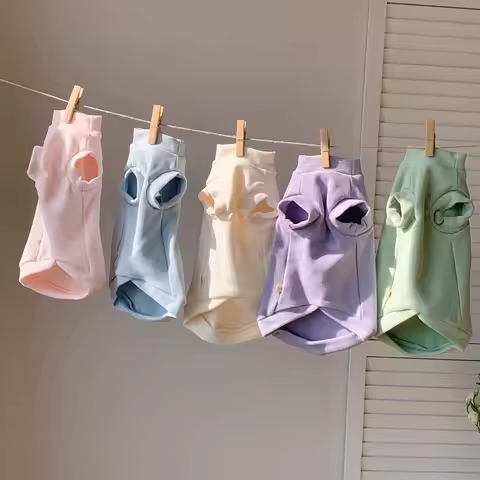 Five colors, thickened autumn and winter heated warm pet vest, German cat clothes, Sphynx hairless c