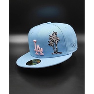 MLB Los Angeles Dodgers Blue Palm Club 59Fifty Cap Coconut Tree logo beautifully embroidered flat-ar