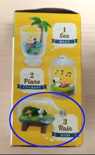 Re-ment Snoopy & Woodstock Everyday Terrarium 史奴比及胡士托日常盆景瓶盒玩 #3 Rain