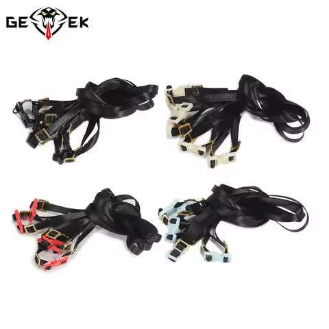 5Pcs Scale Luggage Rope Roof Rack Tie Down Straps Buckle for 1/10 1/8 RC Crawler TRX4 TRX6 SCX10 Wra