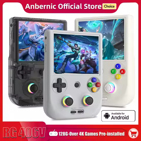 ANBERNIC RG406V Portable Game Console 4’’ IPS Touch Screen Android 13 Unisoc T820 64-bit Game Player