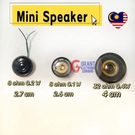 Mini Project Speaker 8ohm 0.1watt 8 ohm 0.2watt 4ohm 0.4watt