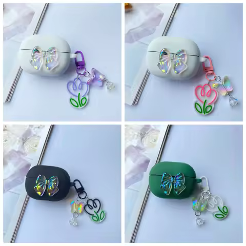 tulip flower Earphone Cover For RAZER Hammerhead True Wireless Pro Case Silicone protect box