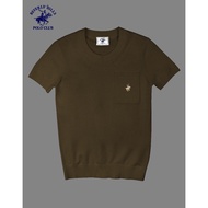 Beverly Hills Polo Club Kids Boy’s Viscose Blended Flat Knit Shirt in Oak & White in REN2412