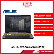 ASUS-FX506H-CBHN272T-GRAY-INTELCOREI7-11600G,8GBR4,512GBSSD,RTX30504GVR6,W1064,15.6"FHDIPS,2YRS