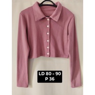CARDI CROP BLOUSE/
