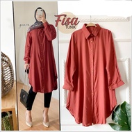 Fisa Tunik / Tunik Atasan Wanita Matt Katun Rayon / Kemeja Wanita