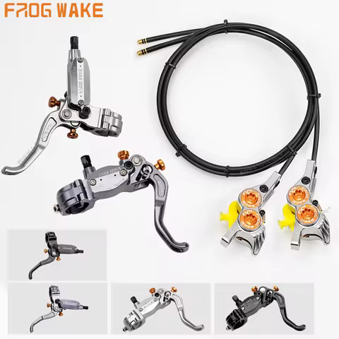 FROG WAKE FV4 4-piston hydraulic disc brake kit Split type aluminum inline radial Front /rear brake 