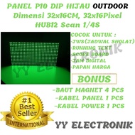 Panel Module Modul LED P10 Running Text DIP Hijau Green Outdoor