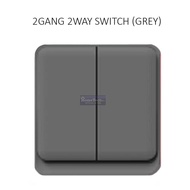Peak XEON Premium Switch & Socket SIRIM Approved Modern Curve Design USB Door Bell Multi Socket (Whi