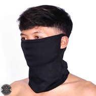 Black motorcycle rider ear hole bandana mask