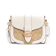 COACH C2806 GEORGIE SADDLE BAG IN SIGNATURE CANVAS COAC