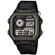 Casio Men's AE-1200WHB-1BVDF Black Nylon Strap Sports Watch