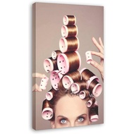 Hair Salon Hairdressing Posters Curl The Poster Wall Poster Posters for Girls Room Canvas Poster Wal