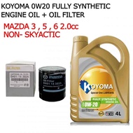 MAZDA 3, 5, 6 2.0cc, MAZDA CX5 2.2 DIESEL OIL FILTER + KOYOMA 0W20 FULLY SYNTHETIC ENGINE ENGINE OIL