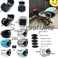 MOTORCYCLE UNIVERSAL TOP BOX ALIEN ALUMINIUM Box Siput Waterproof 35L Double-layer Waterproof