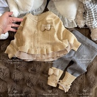 VIP Wool Set with ruffles, size 90-130 for girls