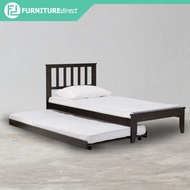 Furniture Direct HADLEY single size wooden bed frame with pull out bed-katil kayu pull out