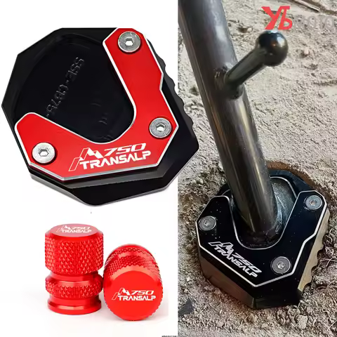 For HONDA TRANSALP 750 XL750 XL 750 TRANSALP750 750xl Motorcycle Accessories valve caps Kickstand Fo