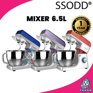 SSODD 6.5L Stand Mixer Professional Planetary 1200W 6 Speed 6.5L Stand Mixer