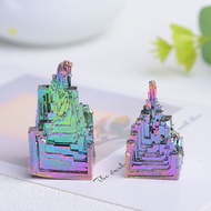 1pc Natural Aura Rainbow Titanium Bismuth Mineral Specimen Quartz Crystal Healing Home Decoration Gi