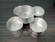 Round LLanera Leche Flan Molder Bento Pan Aluminum Medium / Large 5/Pcs.