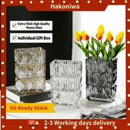 [SG Stock] Simple Modern Style Crystal Glass Vase Home Decoration | Flower Vase | Flower Arrangement | Living Room