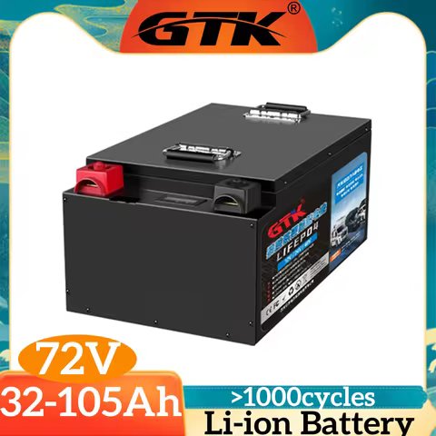 GTK 72V 30Ah 40Ah 55Ah 60Ah 80Ah 100Ah Li-ion Rechargeable Battery for 1000W 2000W Cruiser Sightseei