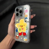 OPPO Phone Case Cute Yellow Star airbag with Cute Elements of Various for OPPO A1k C2 A3s A15 A16 A1