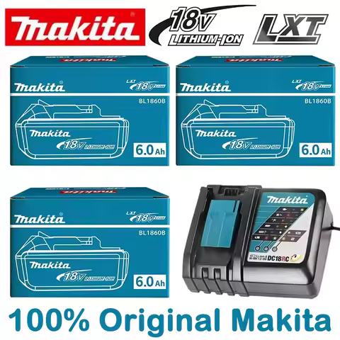 Batería recargable 18650 Genuine 18V Makita 5Ah 6Ah 9Ah Makita Battery Replacement Lithium Battery B
